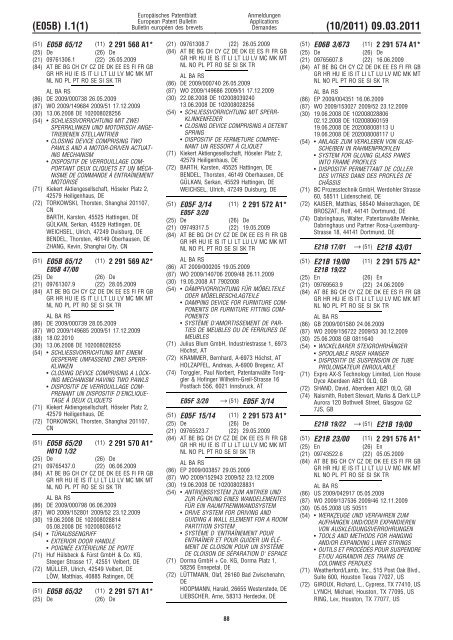 Bulletin 2011/10 - European Patent Office