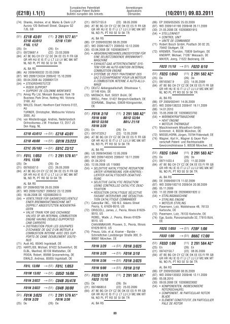 Bulletin 2011/10 - European Patent Office