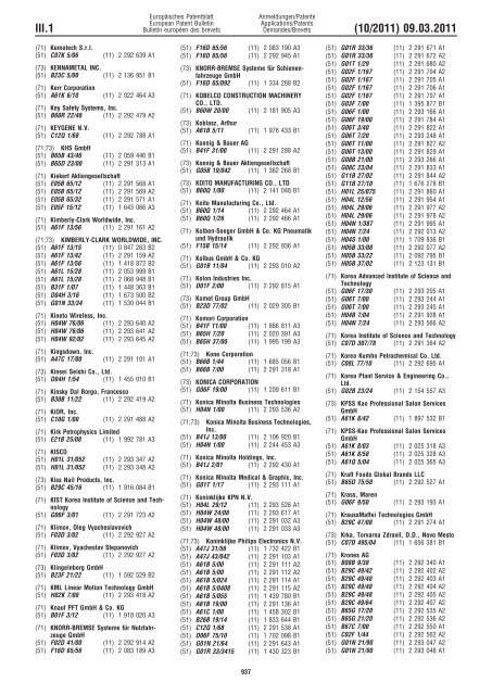 Bulletin 2011/10 - European Patent Office