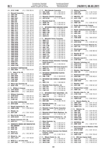 Bulletin 2011/10 - European Patent Office