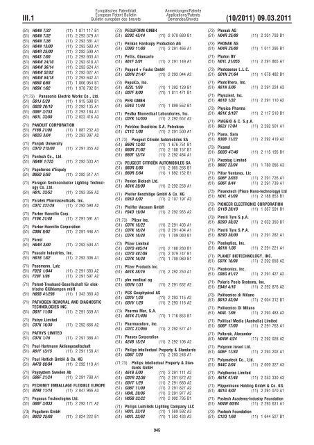 Bulletin 2011/10 - European Patent Office