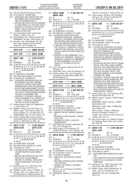 Bulletin 2011/10 - European Patent Office