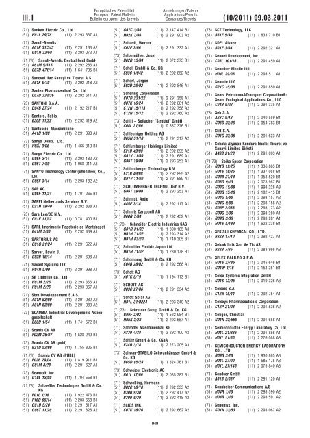 Bulletin 2011/10 - European Patent Office