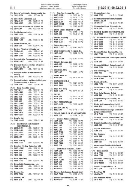 Bulletin 2011/10 - European Patent Office