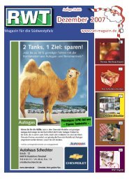Dezember 2007 - RWT - Magazin für die Südwestpfalz