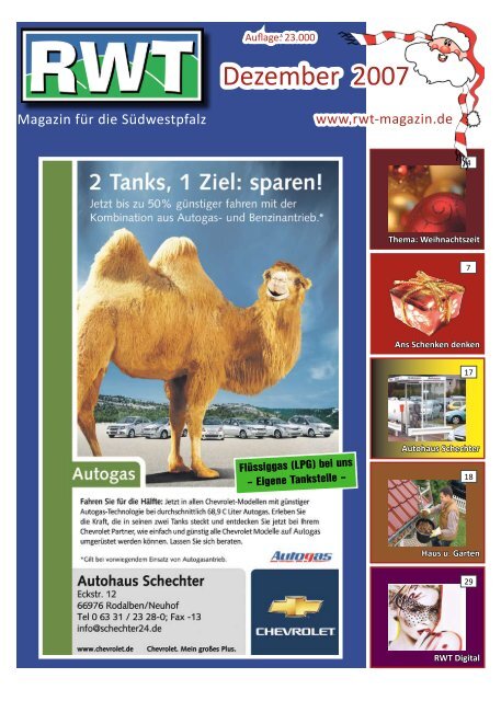 Dezember 2007 - RWT - Magazin für die Südwestpfalz