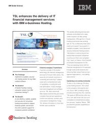 TSL enhances the delivery of IT financial management ... - IBM