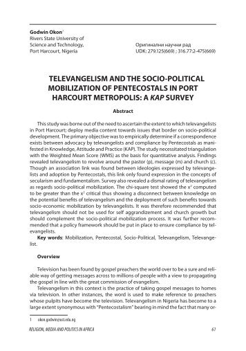 televangelism and the socio-political mobilization of pentecostals