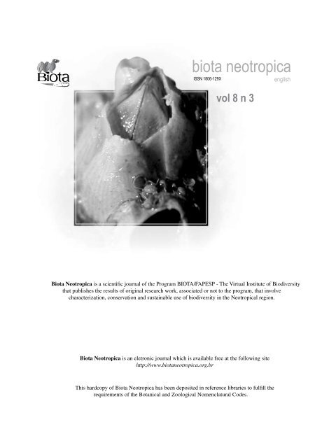 BN 2008 V8 3 EN pdf Instituto de Biologia Unicamp 