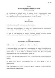 Satzung über die Erhebung der Hundesteuer in ... - Gemeinde Ketsch