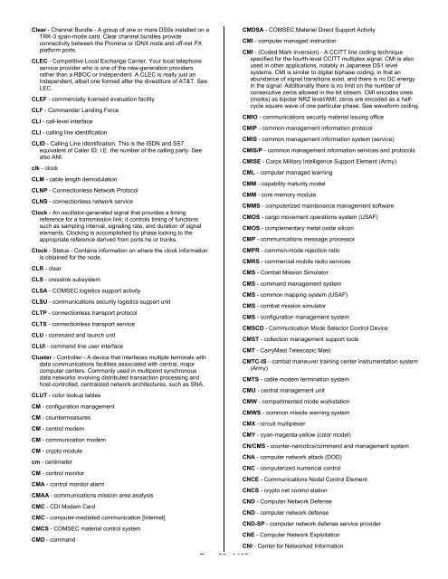 Glossary, Acronyms, and Abbreviations - IIUSA