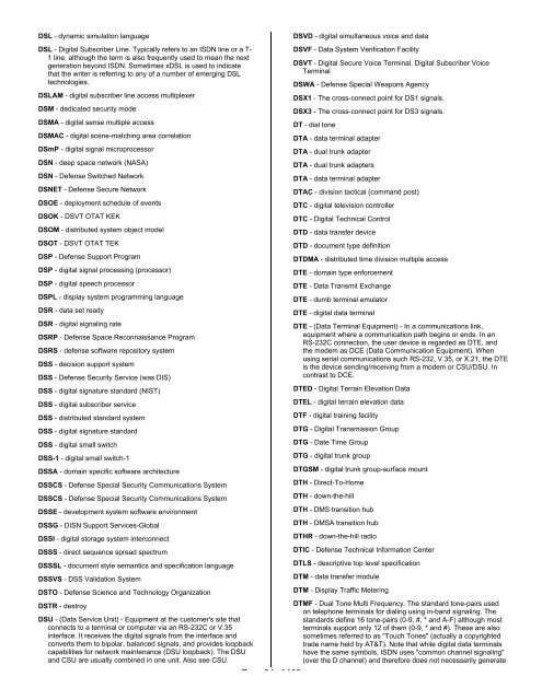 Glossary, Acronyms, and Abbreviations - IIUSA