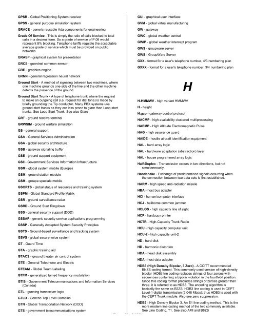 Glossary, Acronyms, and Abbreviations - IIUSA