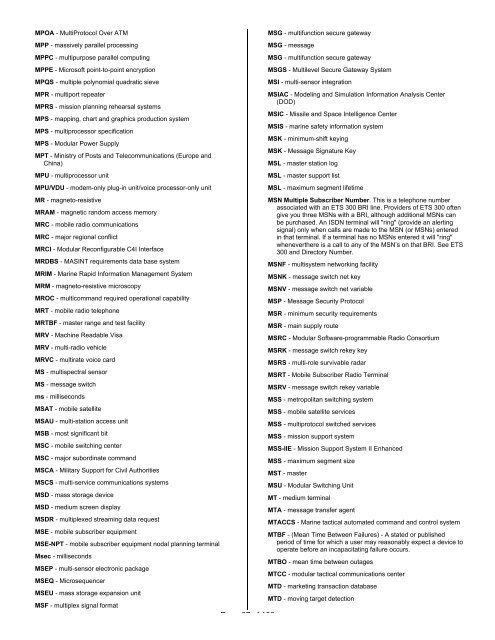 Glossary, Acronyms, and Abbreviations - IIUSA