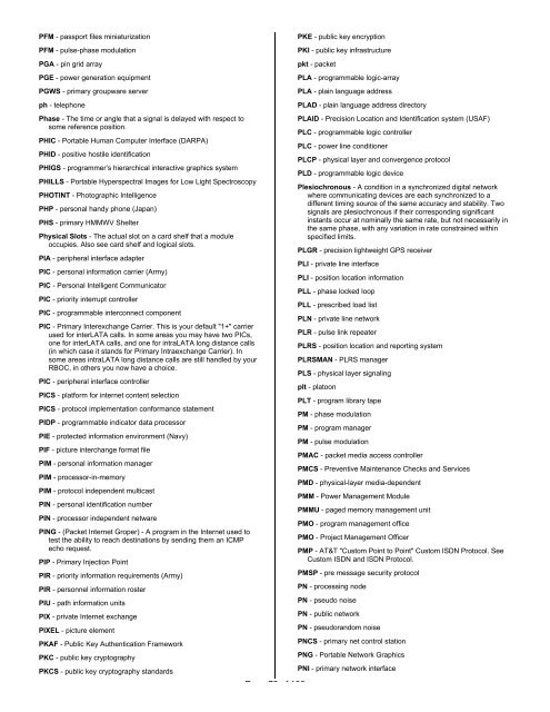 Glossary, Acronyms, and Abbreviations - IIUSA