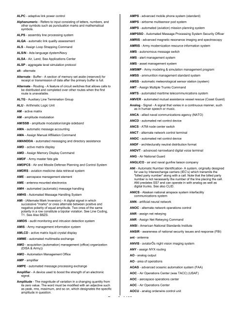 Glossary, Acronyms, and Abbreviations - IIUSA