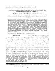 Effect of IBA on seed germination, sprouting and rooting in ... - aensi