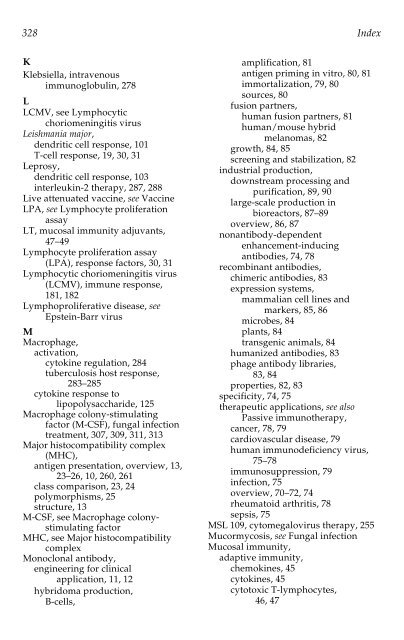 Immunotherapy for Infectious Diseases