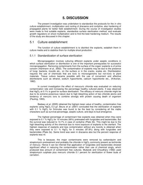 micropropagation studies in dracaena and cordyline - ETD ...