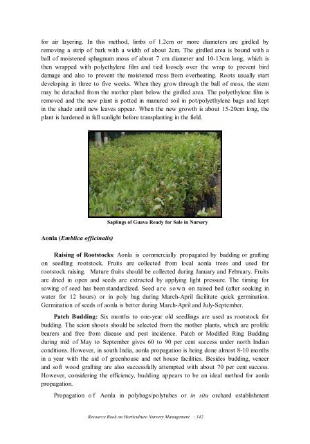 Resource Book on Horticulture Nursery Management