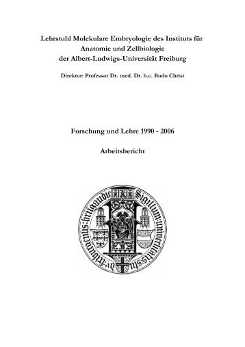 Lehrstuhl Molekulare Embryologie des Instituts für Anatomie und ...