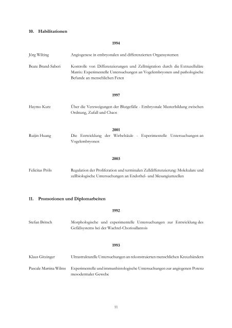 Lehrstuhl Molekulare Embryologie des Instituts für Anatomie und ...