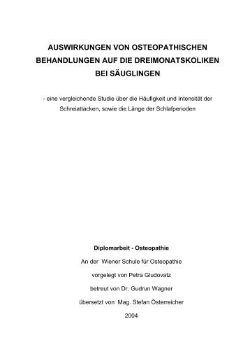 auswirkungen von osteopathischen behandlungen - Osteopathic ...