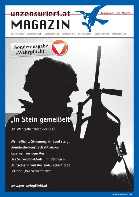 Unzensuriert Magazin Sondernummer Wehrpflicht