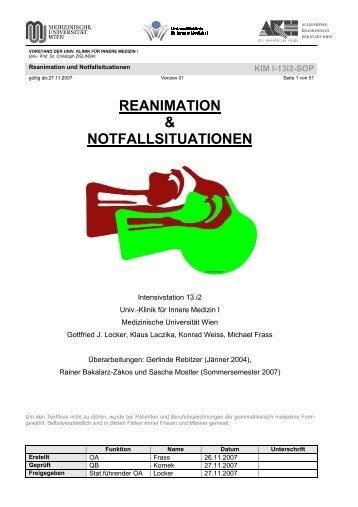 REANIMATION & NOTFALLSITUATIONEN - der Intensivstation 13i2 ...