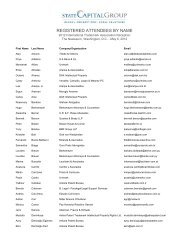 Attendee List - State Capital Group