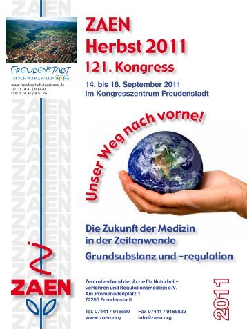 ZAEN Herbst 2011 - Zentralverband der Ärzte für Naturheilverfahren
