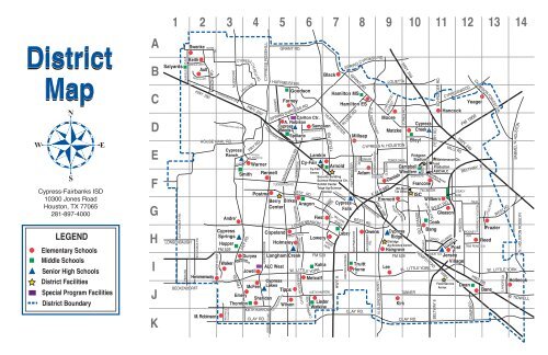 Cy Fair Isd Map 2012-13 District Map - Cypress-Fairbanks Independent School District