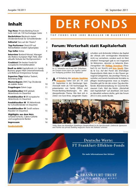 Forum Werterhalt Statt Kapitalerhalt Das Investment