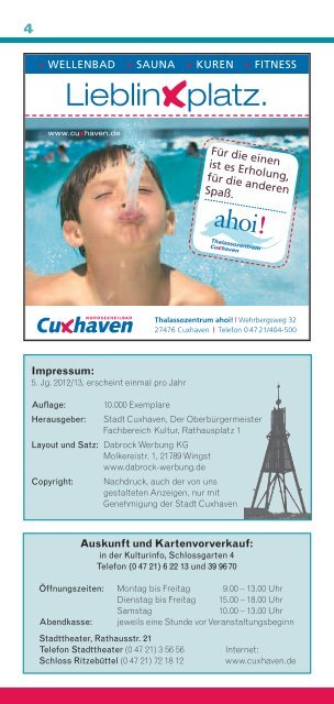 Theaterspielplan - Stadt Cuxhaven