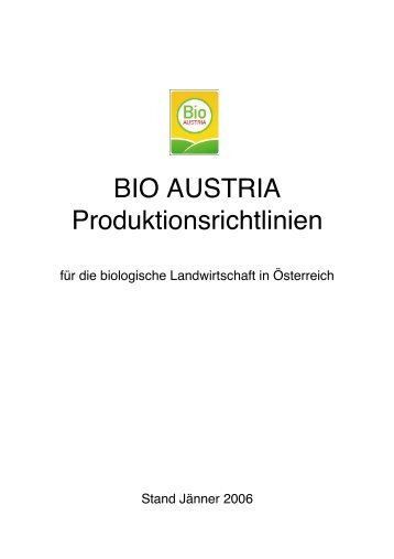 BIO AUSTRIA Produktionsrichtlinien
