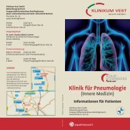 Klinik für Pneumologie - Knappschaftskrankenhaus Recklinghausen