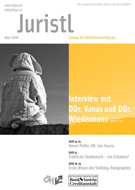 Prof. DDr. Rainer van Husen - Fakultätsvertretung Jus - Universität ...