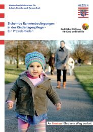 Sichernde Rahmenbedingungen in der Kindertagespflege â Ein ...