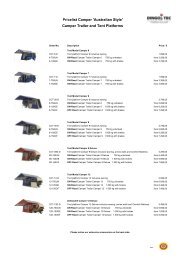 Pricelist Camper 'Australian Style' Camper Trailer and Tent Platforms