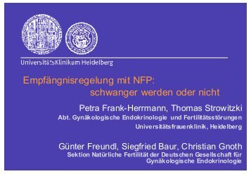 Empfängnisregelung mit NFP - NFP- Zentrum Leipzig
