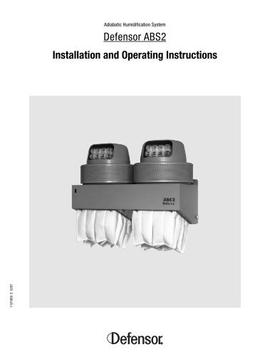 Defensor ABS2 Installation and Operating Instructions