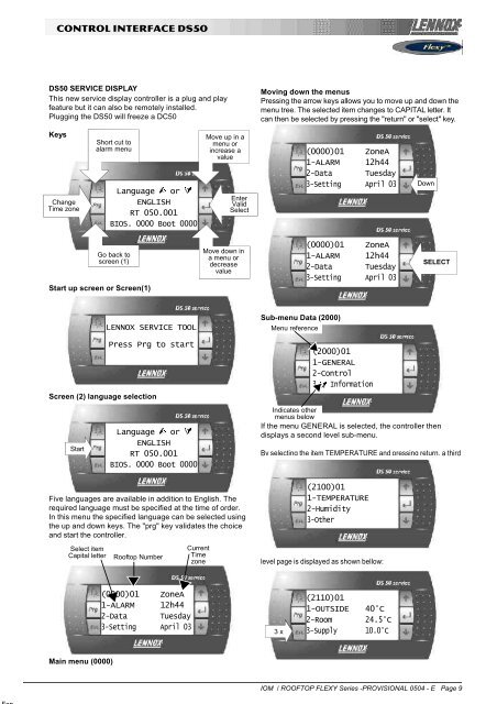 INSTALLATION OPERATING & MAINTENANCE MANUAL - Lennox