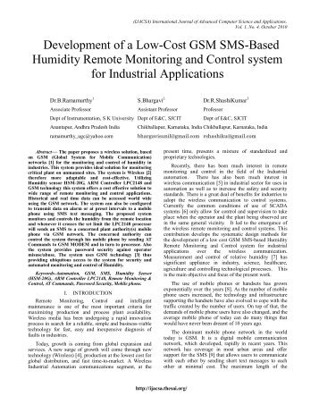 Development of a Low-Cost GSM SMS-Based Humidity Remote ...