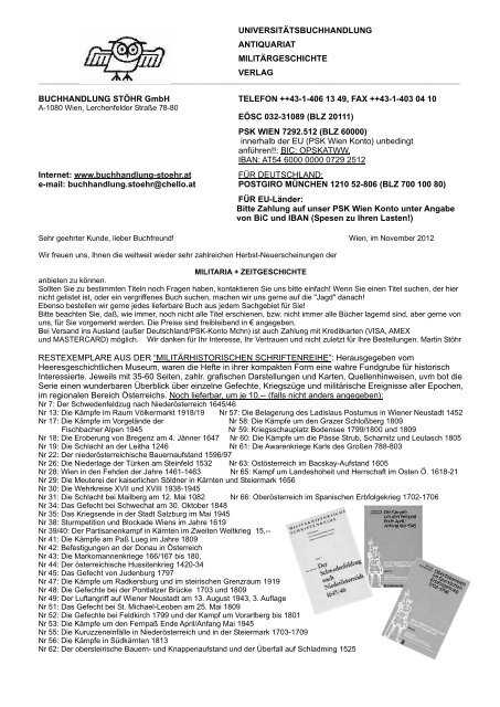 Militaria Katalog Winter 2012 Teil 1 Stohr