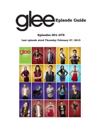 Glee Episode Guide - inaf iasf bologna