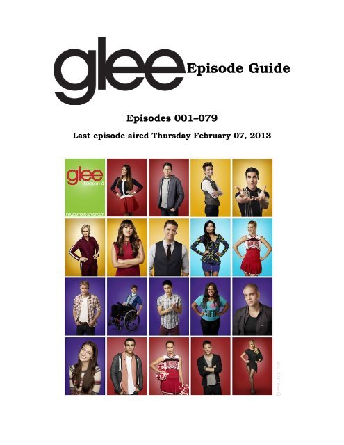 Glee Episode Guide - inaf iasf bologna