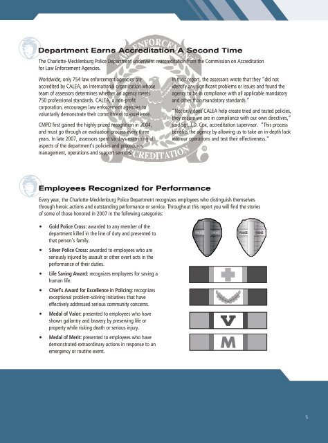 Annual Report for 2007 - Charlotte-Mecklenburg County