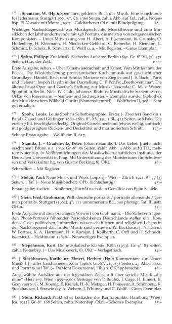 liste 12 musikliteratur - Musikantiquariat Dr. Bernhard A. Kohl GmbH