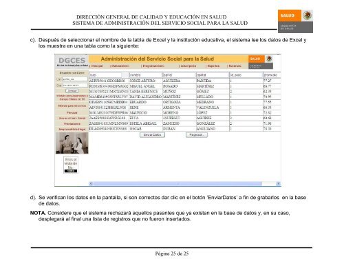 Sistema de Administración del Servicio Social para la Salud Manual ...