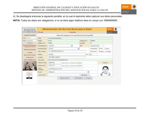 Sistema de Administración del Servicio Social para la Salud Manual ...